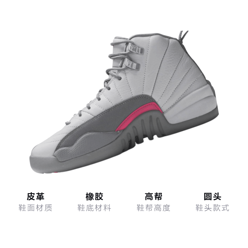 Jordan Air Jordan 12 Retro Wolf Grey Vivid Pink GS 2016 — фото 8