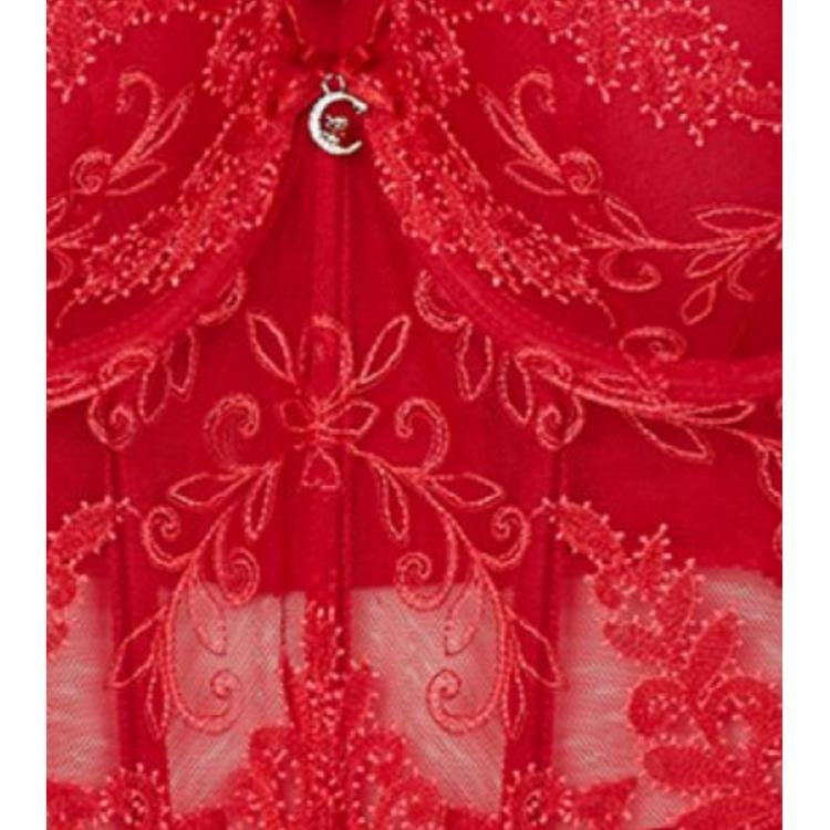 Victoria'S Secret Dream Angels Embroidered Bustier Red — фото 2
