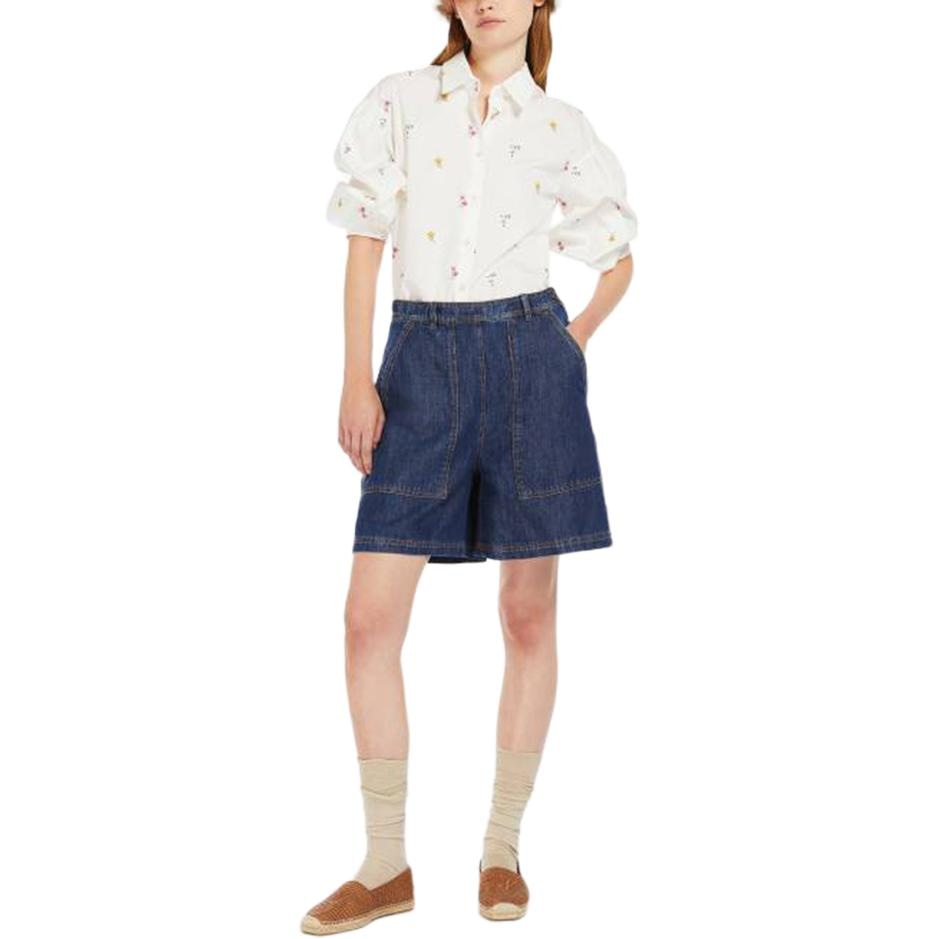 MaxMara WEEKEND MaxMara Elica Cotton And Linen Denim Jeans — фото 1