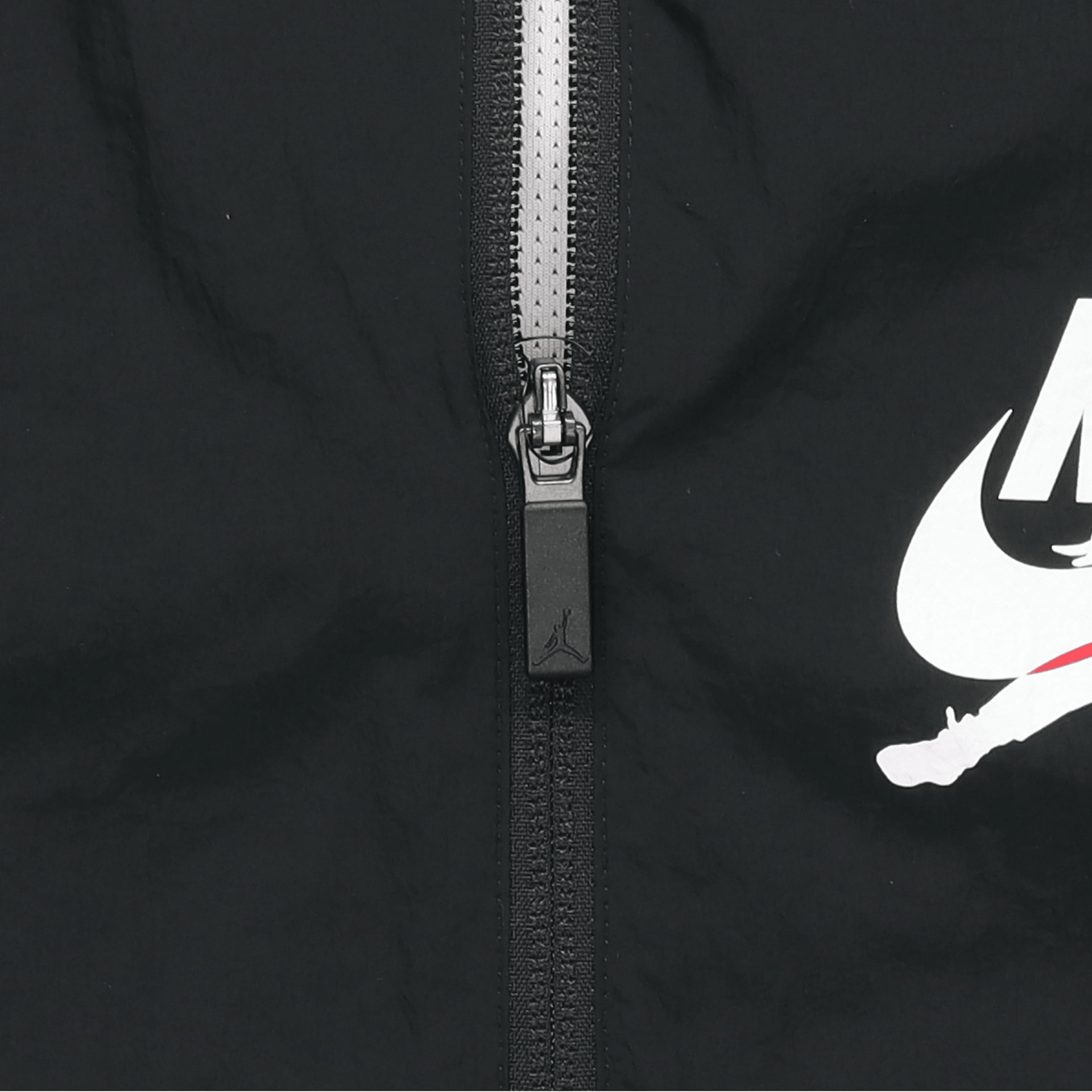 Jordan Logo Print Basketball Jacket Black White — фото 3