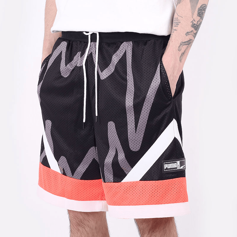 Puma Basketball Mesh Shorts Black — фото 4