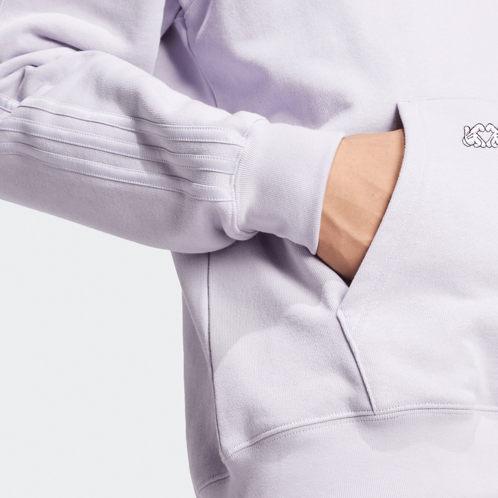 adidas originals x Mickey Mouse SS24 Hoodie Silver — фото 4