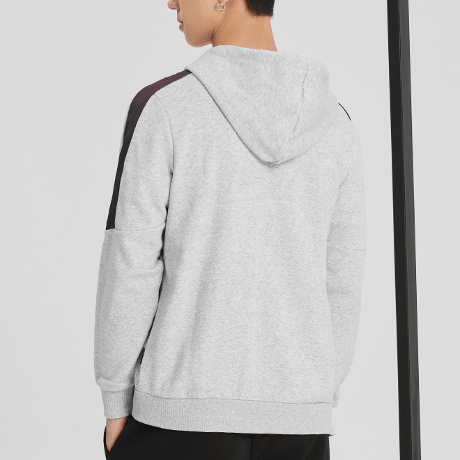 Puma Logo Hoodie Jacket Gray — фото 4
