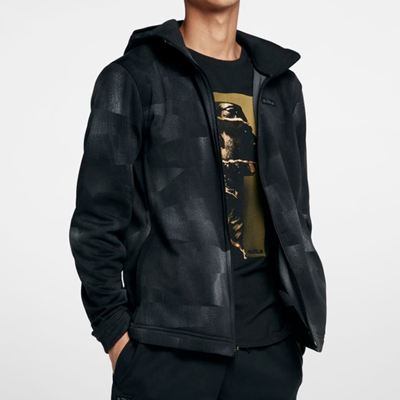 Nike LeBron Camo Hoodie Jacket Black — фото 2