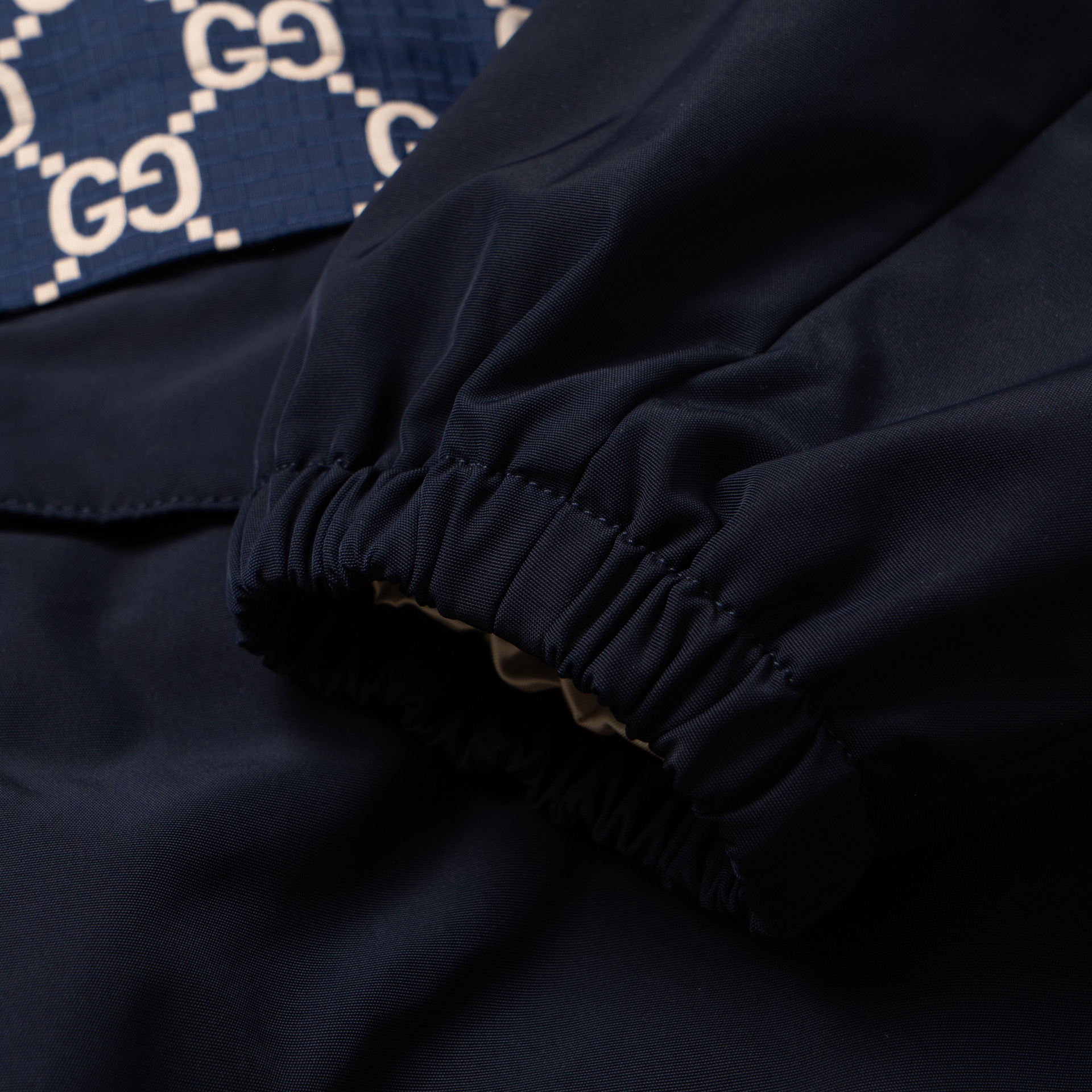 Gucci Printed Zip Hoodie Navy — фото 2