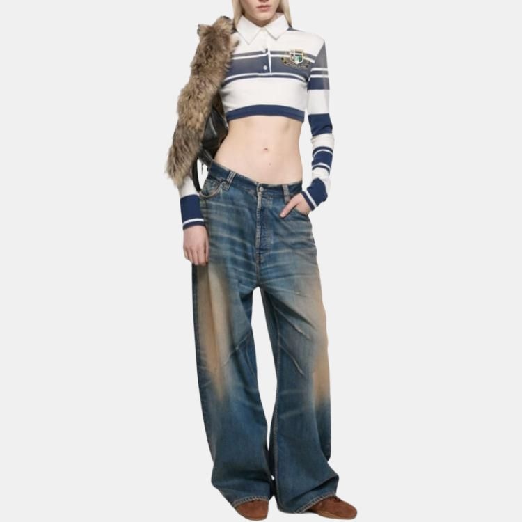 Acne Studios SS25 Vintage Washed Wide Jeans — фото 5