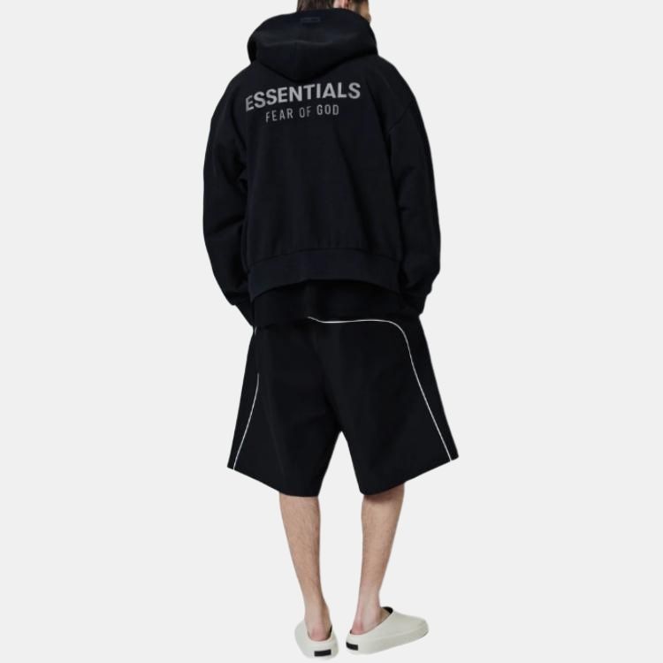 Fear Of God Essentials SS25 Classic Fit Hoodie Jet Black — фото 3