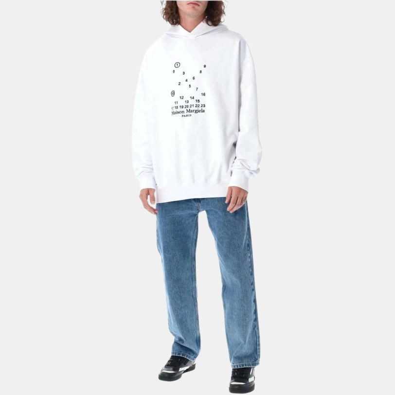 Maison Margiela FW22 Digital Cross Hoodie White — фото 5