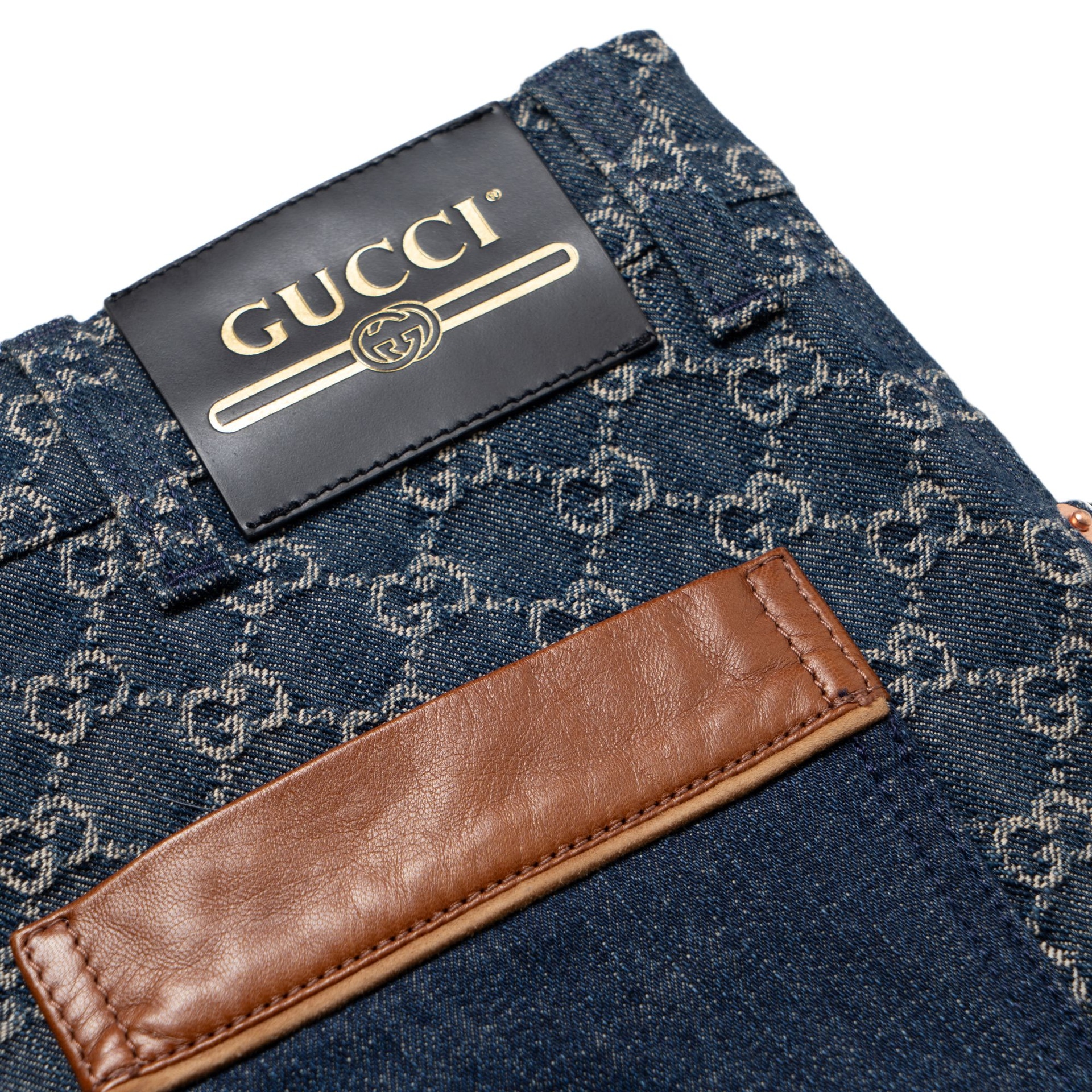 Gucci Logo Print Jeans — фото 7