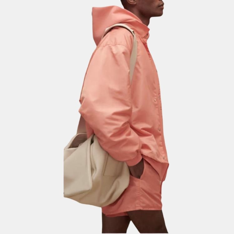 Fear Of God Essentials FW22 1977 Nylon Coaches Jacket Coral Logo — фото 4