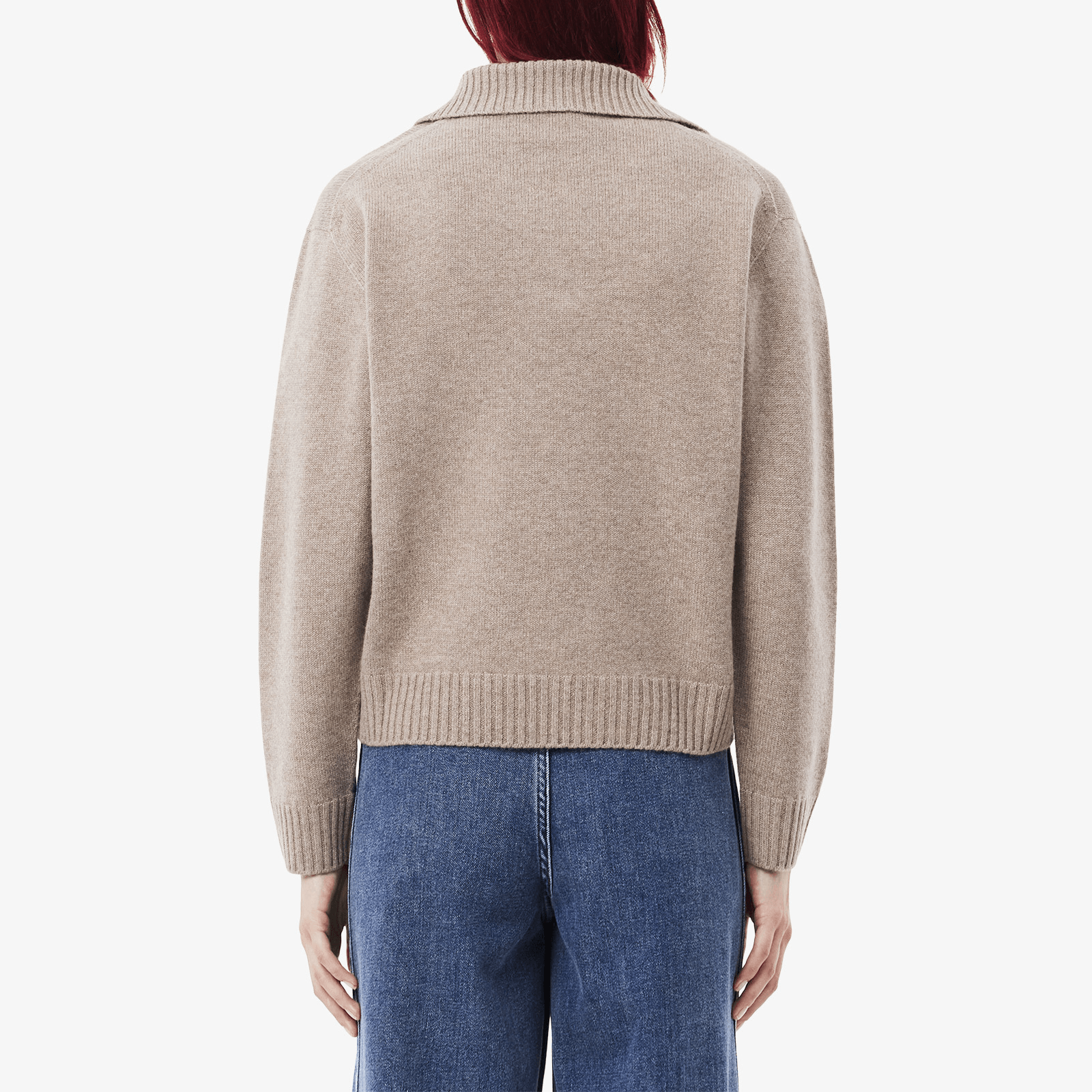 Lacoste Classic Logo Cashmere Sweater Light Brown — фото 2
