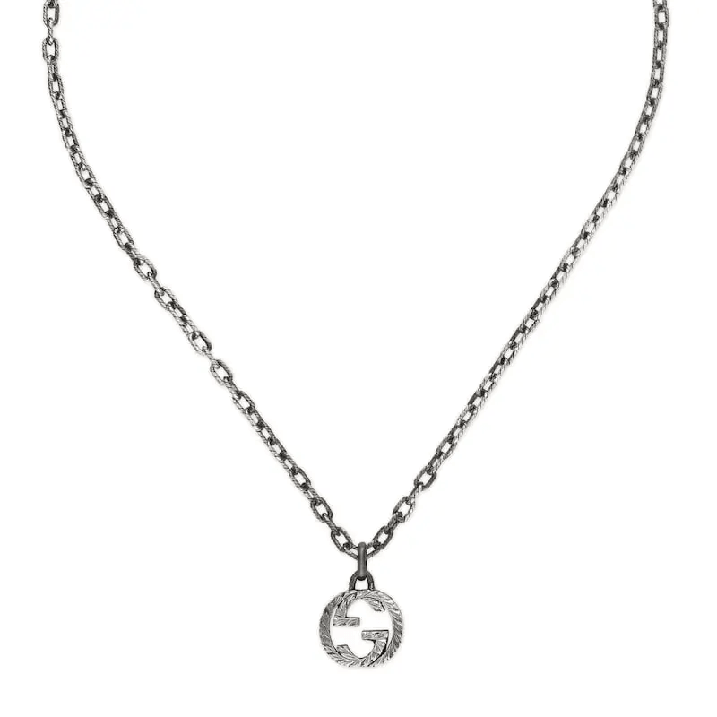 Gucci Interlocking G Silver Necklace — фото 4
