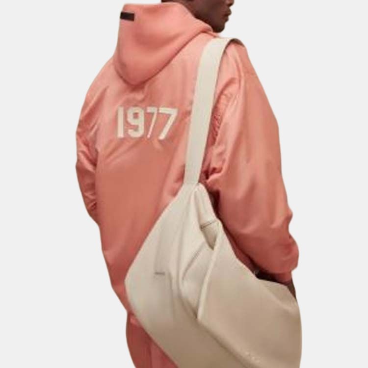 Fear Of God Essentials FW22 1977 Nylon Coaches Jacket Coral Logo — фото 2