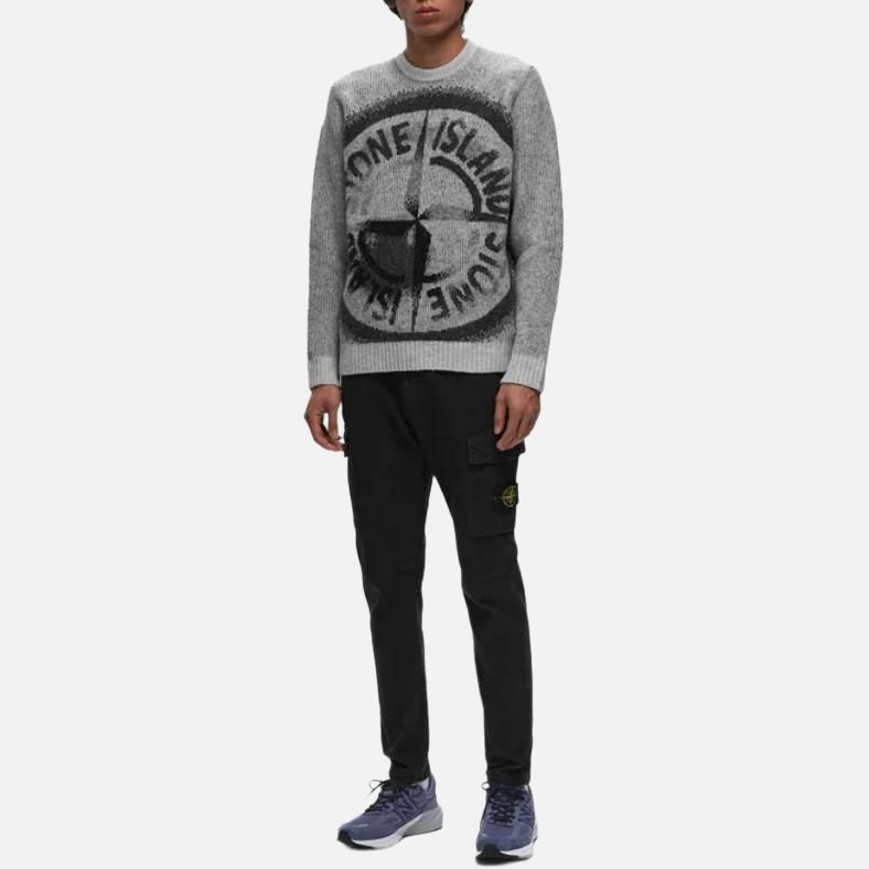 Stone Island Logo Zip Tapered Pants Black — фото 1