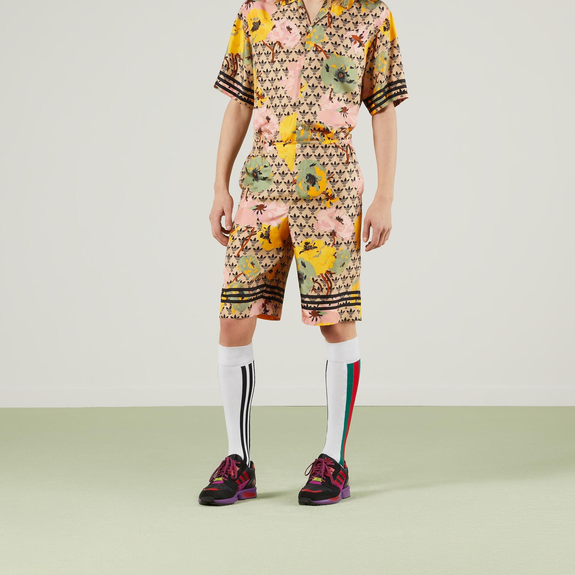 Gucci x adidas SS23 Floral Silk Shorts — фото 3