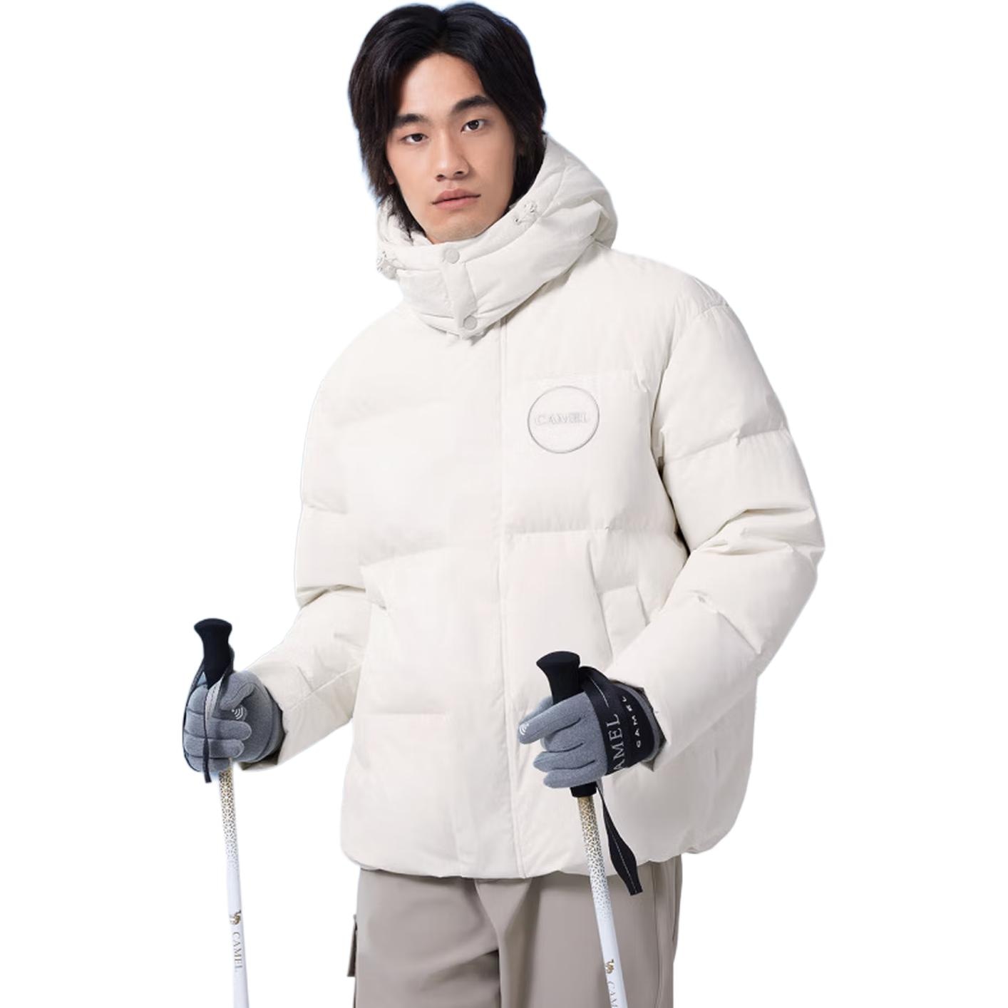 Camel Ivory Hooded Down Jacket — фото 4