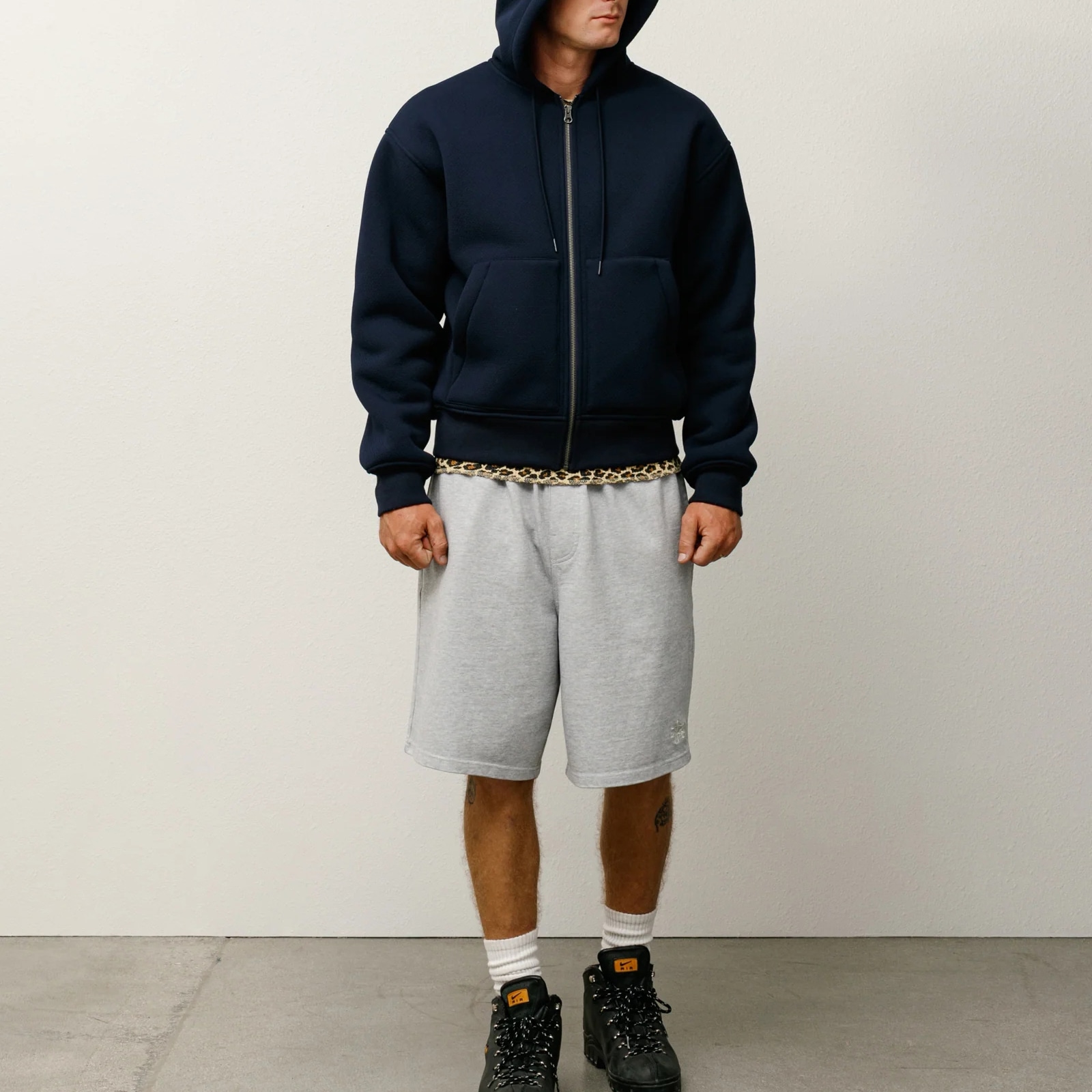 Stussy FW25 FW25 BONDED SHERPA HOODIE logo — фото 11