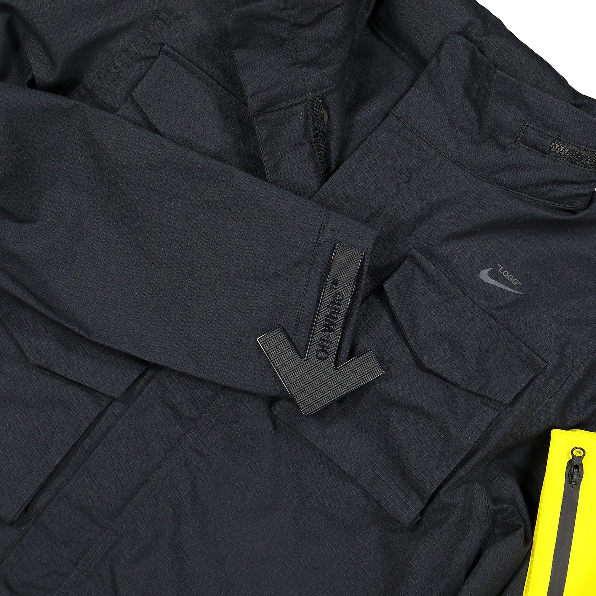 Nike x OFF-WHITE Windbreaker Black Yellow — фото 5