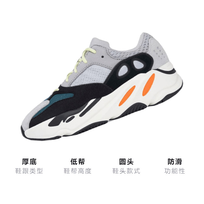 adidas originals Yeezy boost 700 Wave Runner Solid Grey — фото 2