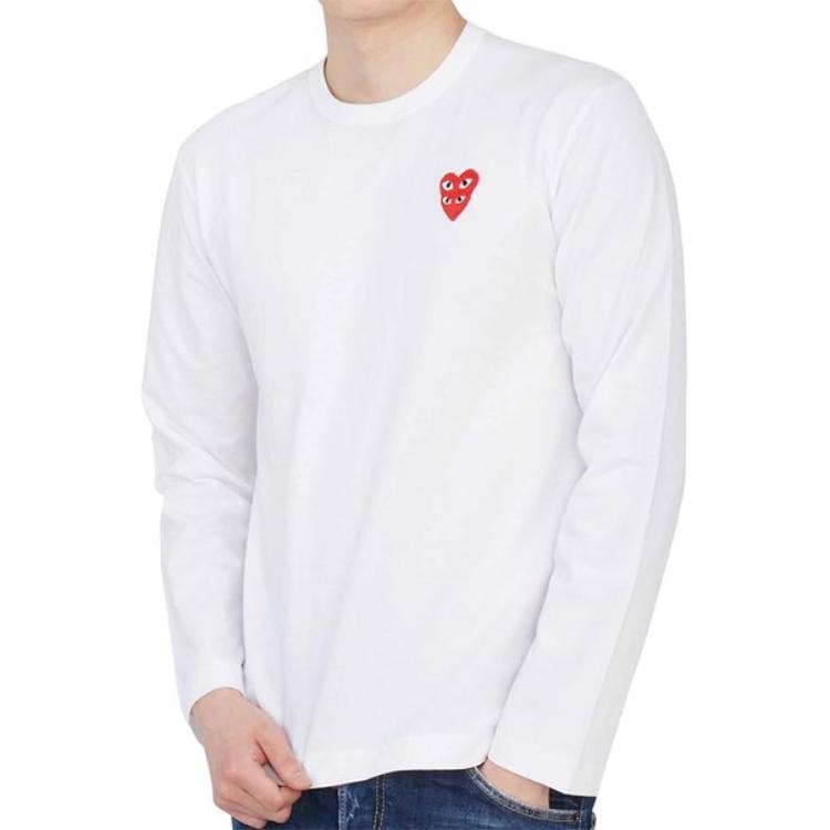 Cdg Play Long Sleeve White — фото 6