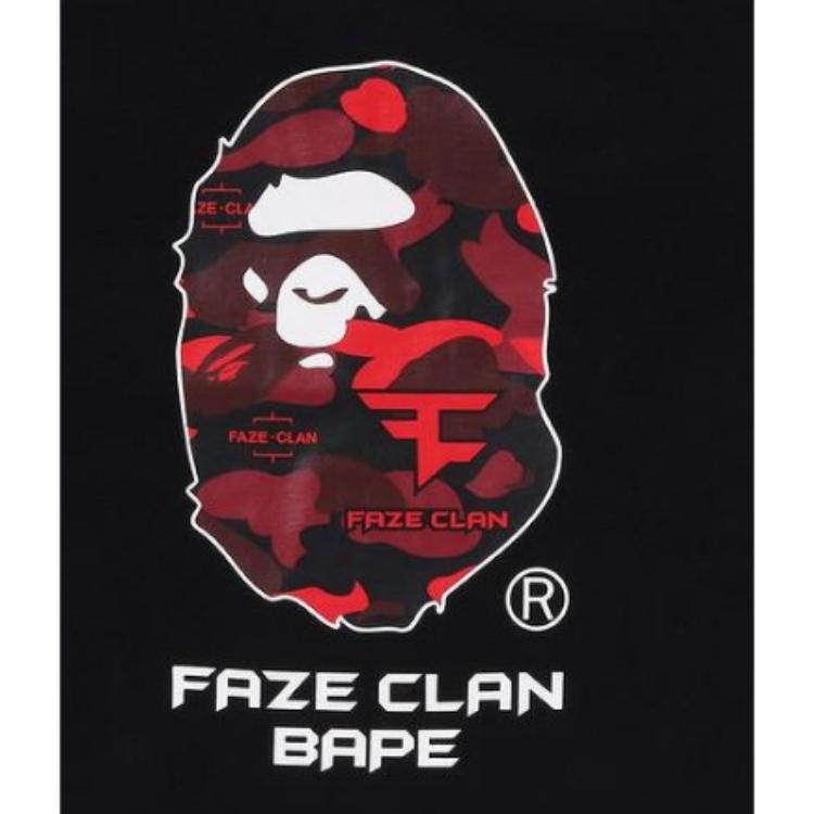 A BATHING APE BAPE x FaZe Clan SS23 Black Tee — фото 4