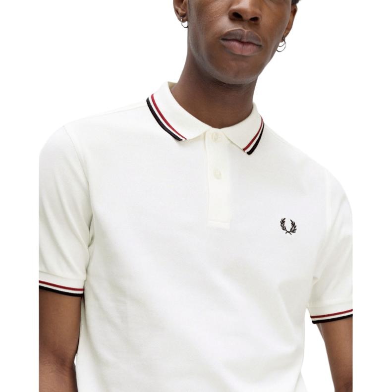 Fred Perry Embroidered Laurel Wreath Polo White — фото 4