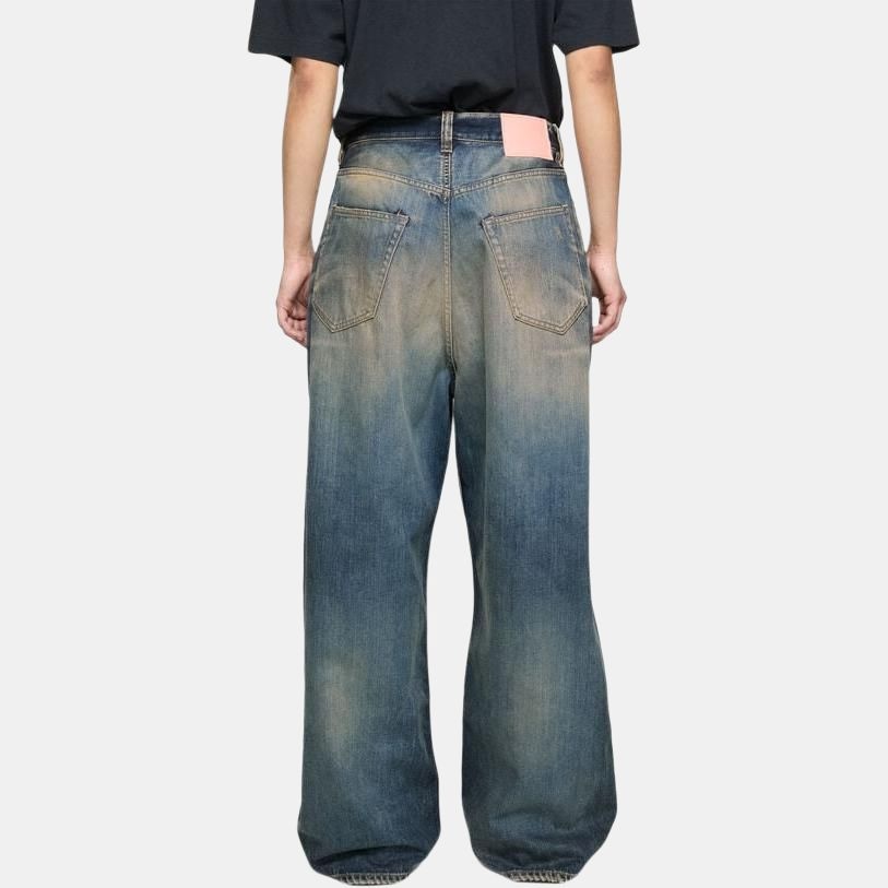 Acne Studios SS25 Vintage Washed Wide Jeans — фото 3