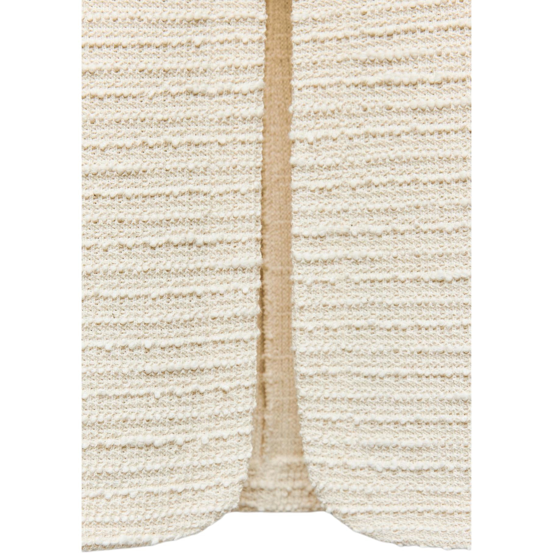 Zara Bow Detail Textured Hem Long Sleeve Tee Beige — фото 5