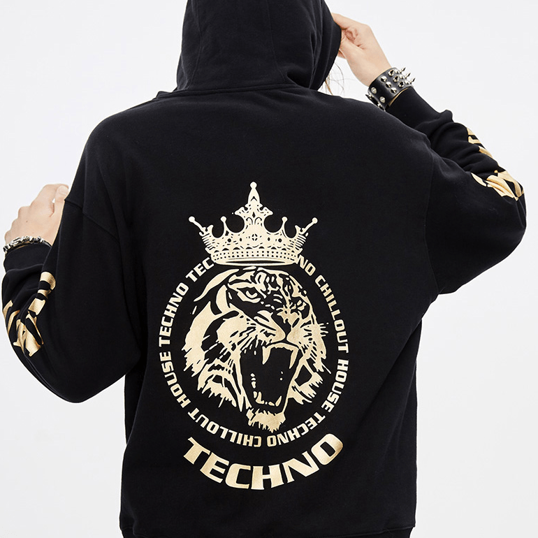 Tch Tiger Head Gold Hoodie — фото 5