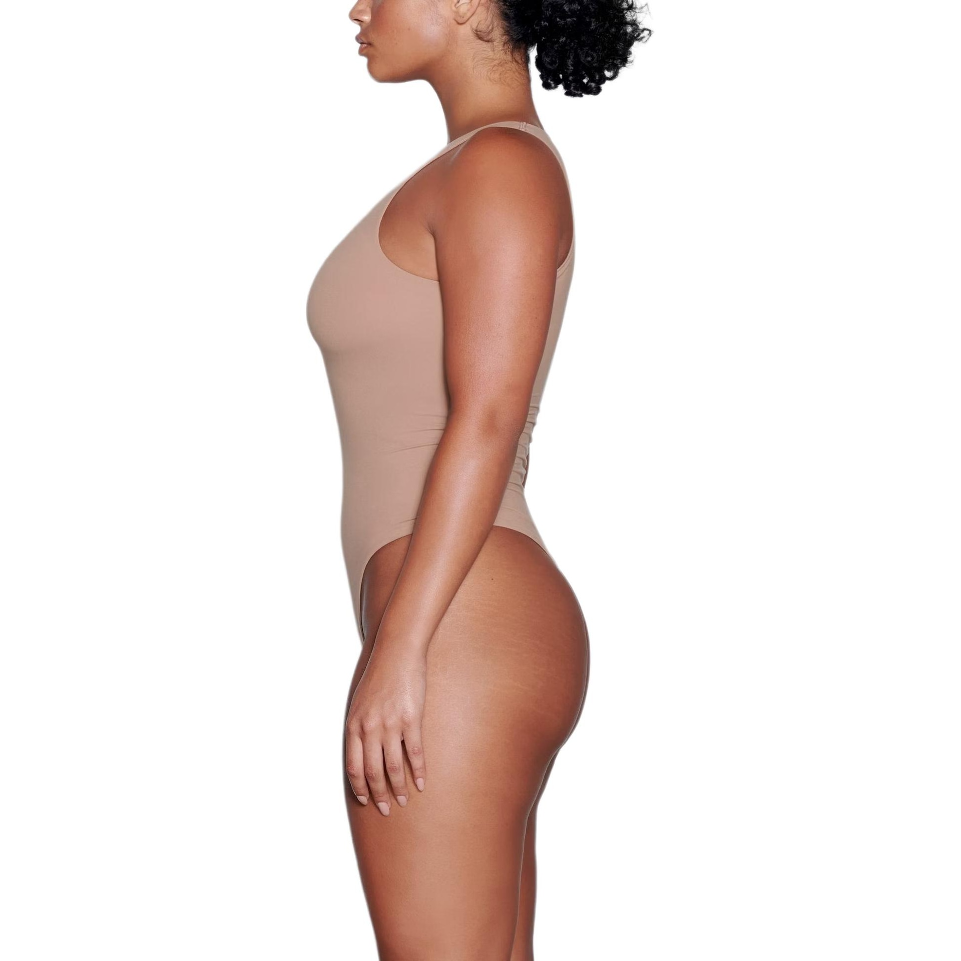 Skims Fits Everybody High Neck Bodysuit Umber — фото 2