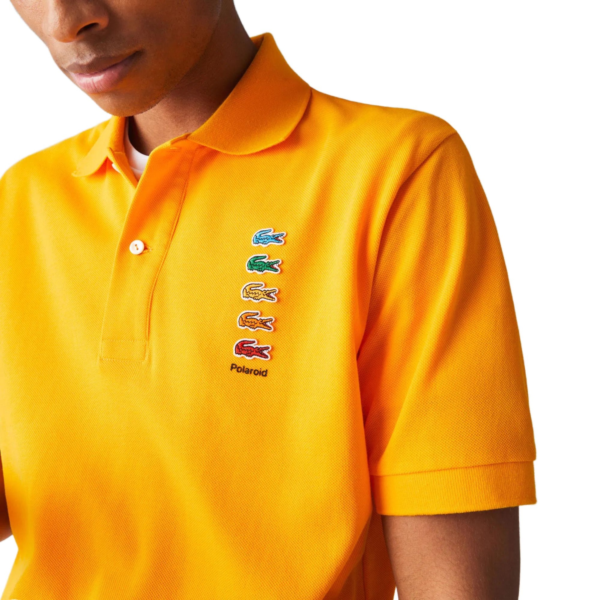 Lacoste x Polaroid Cream Polo — фото 3