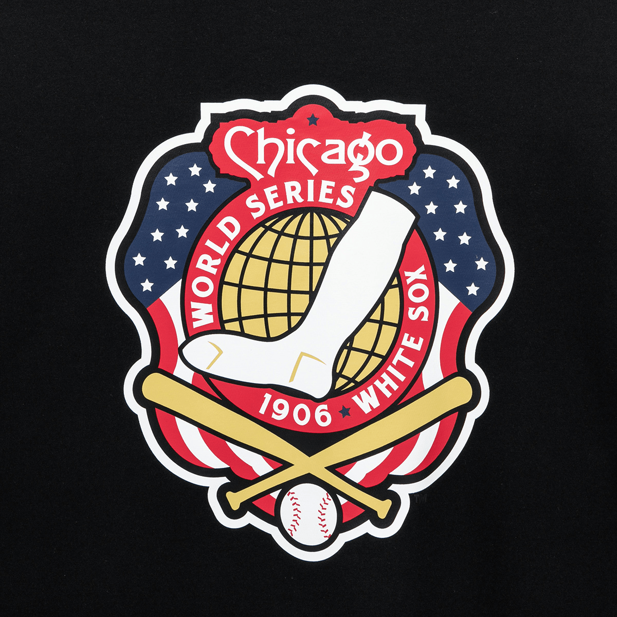 New Era MLB Cooperstown Chicago White Sox Black Tee — фото 5