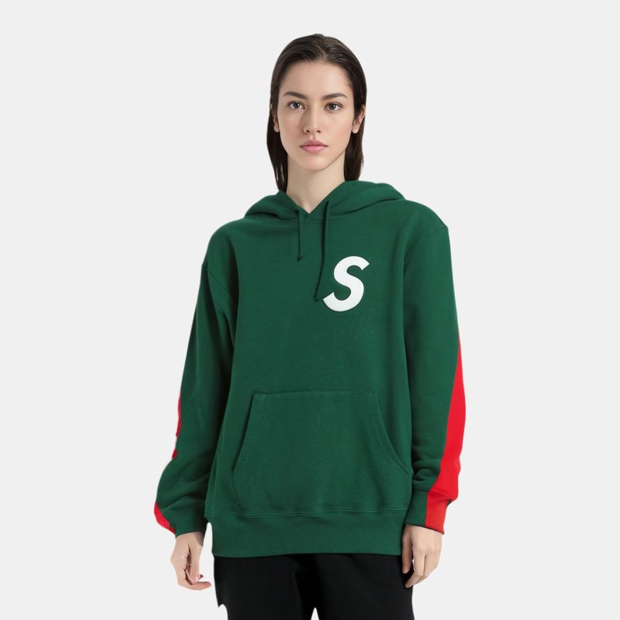 Supreme S Logo Split Hooded Sweatshirt — фото 7