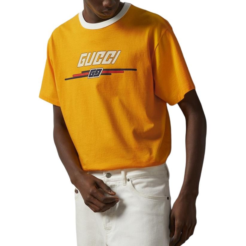 Gucci T-Shirt With Print Logo Yellow — фото 2