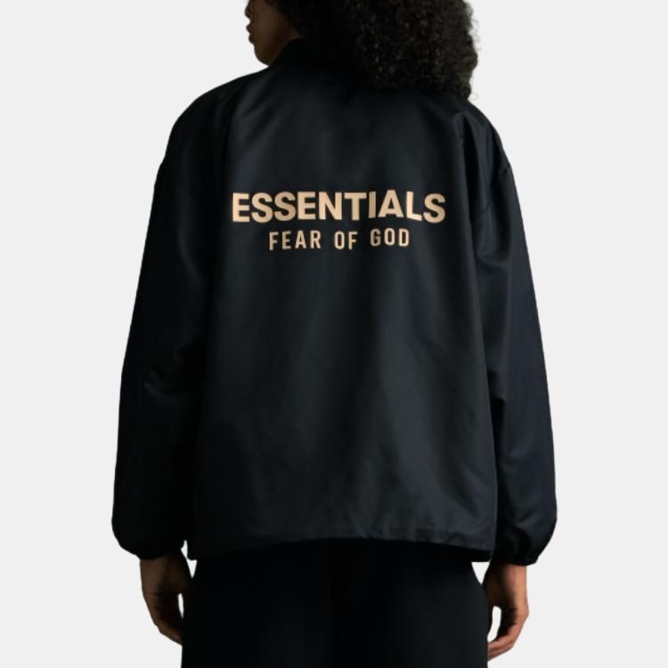Fear Of God Essentials Coaches Jacket Jet Black — фото 3