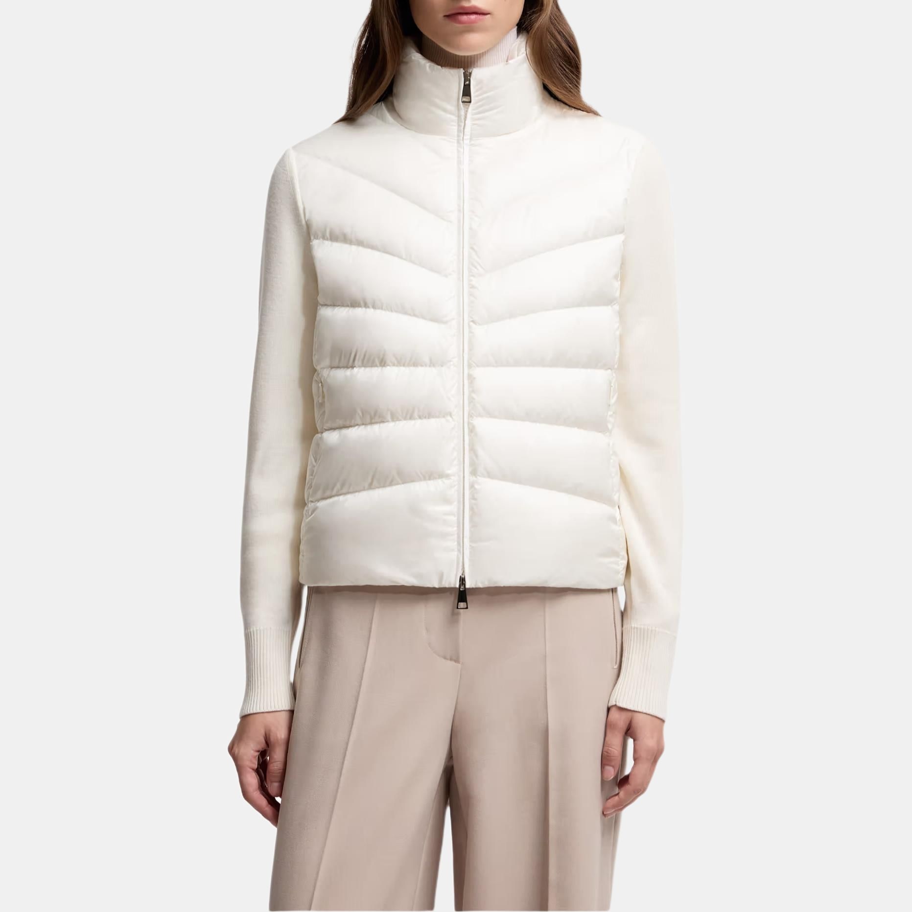 Moncler Padded Wool Cardigan Logo — фото 4