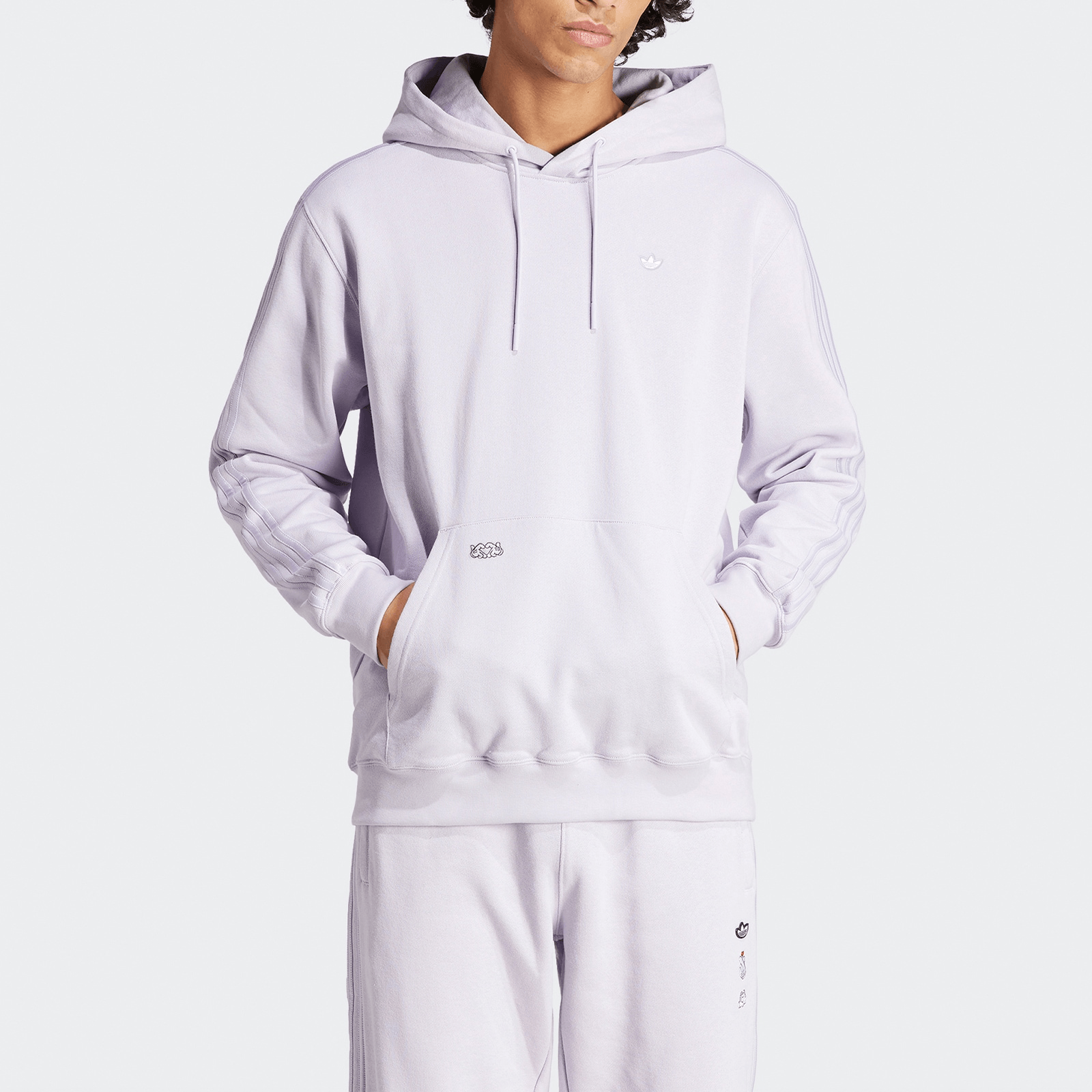 adidas originals x Mickey Mouse SS24 Hoodie Silver — фото 1
