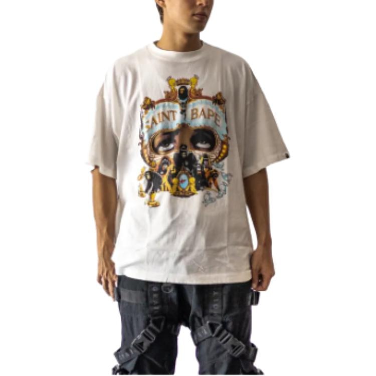 Saint Mxxxxxx BAPE FW25 Mask Print Tee — фото 2