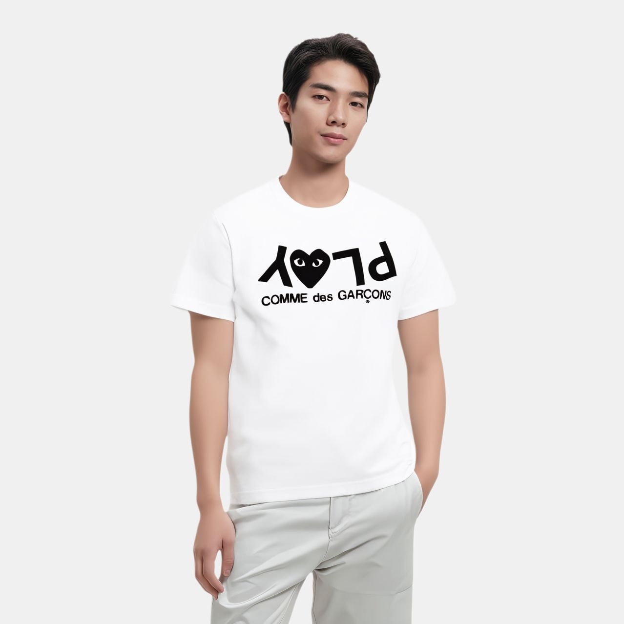 Cdg Play Logo T-Shirt White — фото 1