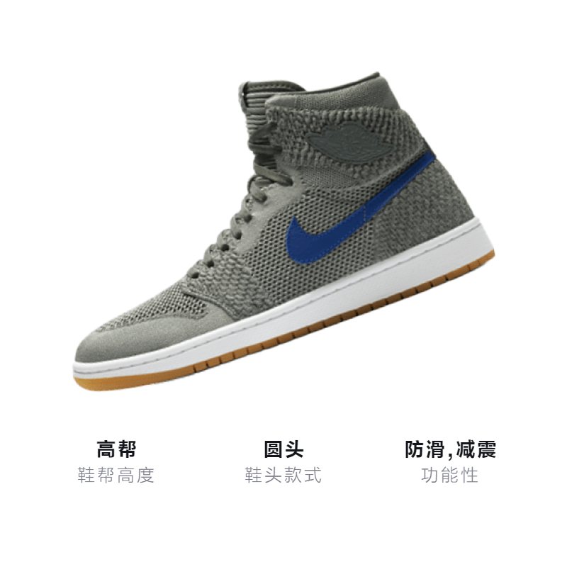 Jordan Air Jordan 1 Retro High Flyknit Clay Green logo GS — фото 2
