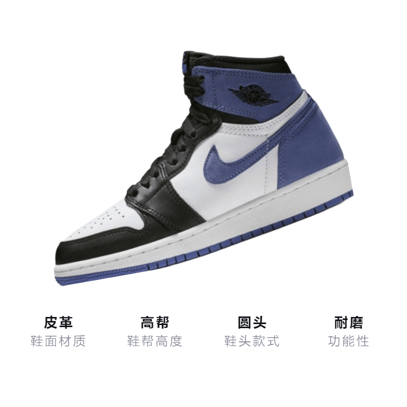 Jordan Air Jordan 1 Retro High OG Blue Moon GS — фото 9