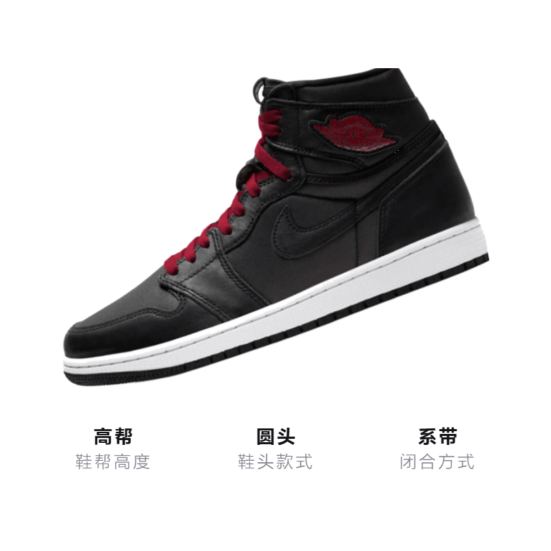 Jordan Air Jordan 1 Retro High OG Black Satin GS — фото 2