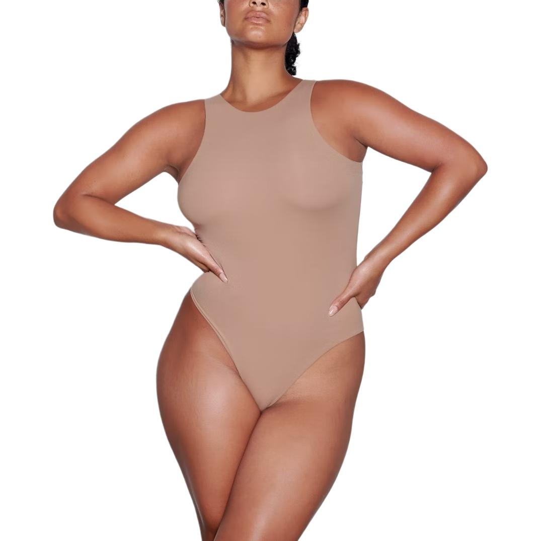 Skims Fits Everybody High Neck Bodysuit Umber — фото 3