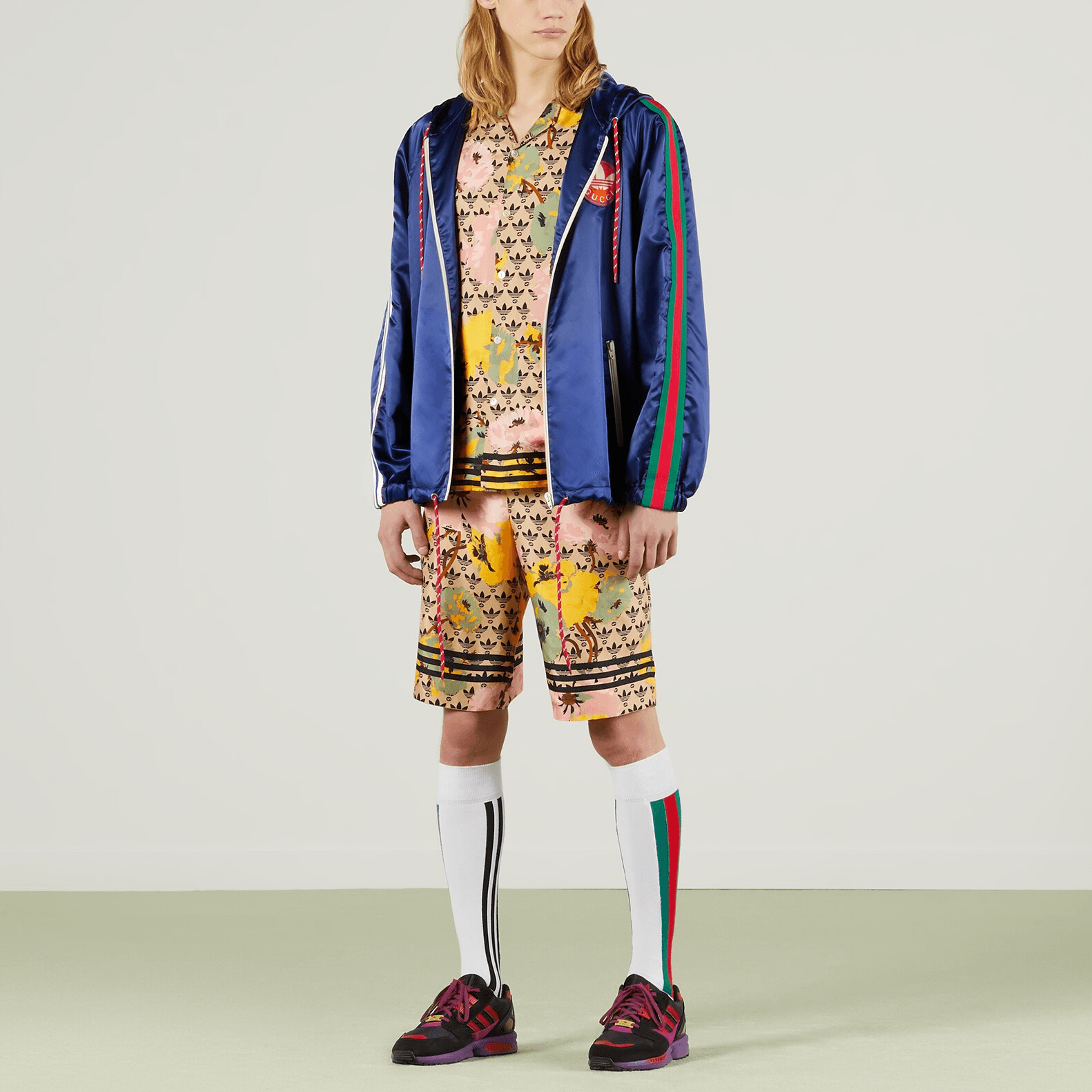 Gucci x adidas SS23 Floral Silk Shorts — фото 1