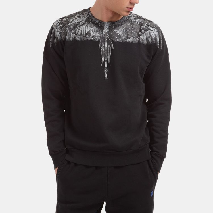 Marcelo Burlon County Of Milan Marcelo Burlon Wing Print Crewneck Sweatshirt Black — фото 3