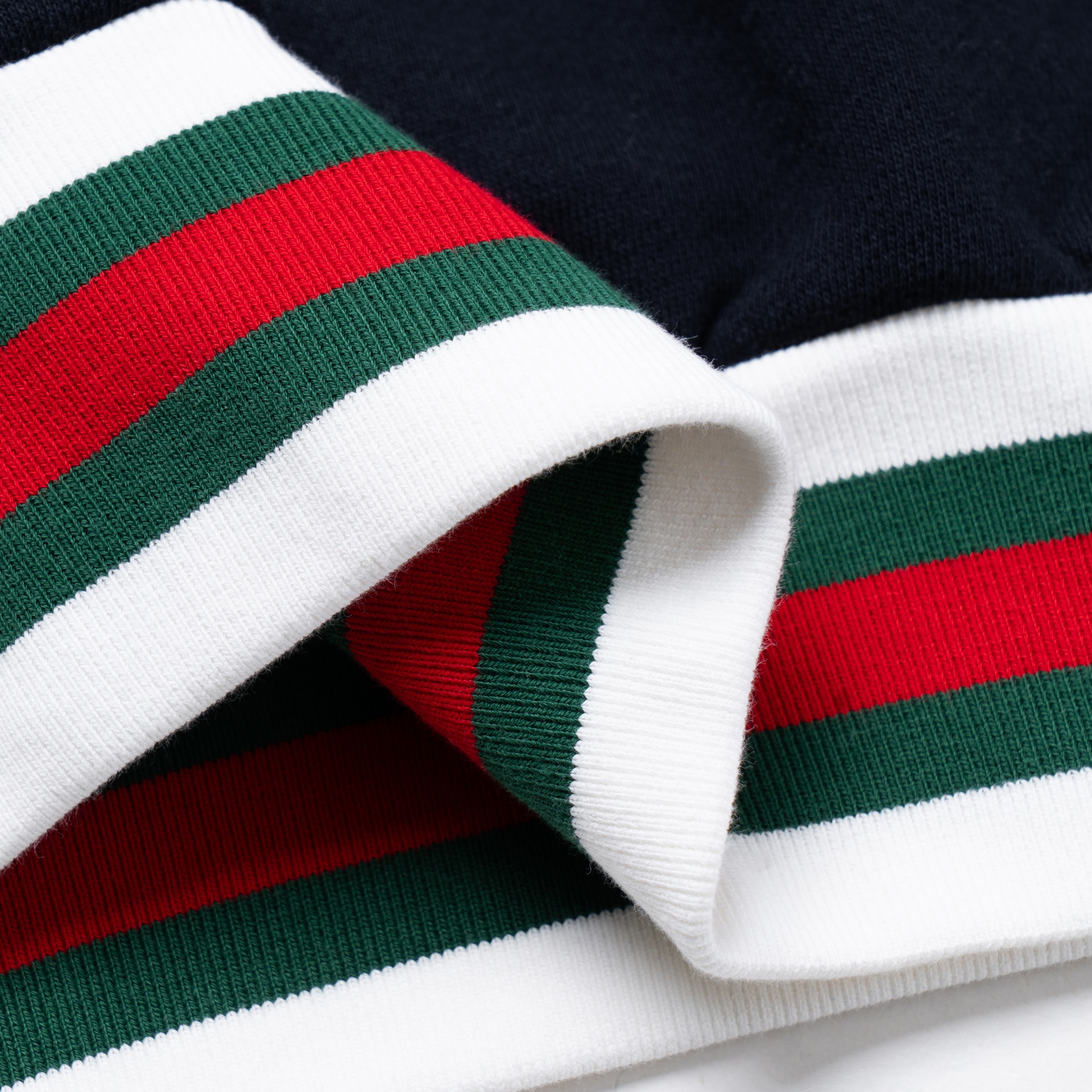Gucci SS23 Striped Logo Hoodie Navy — фото 3