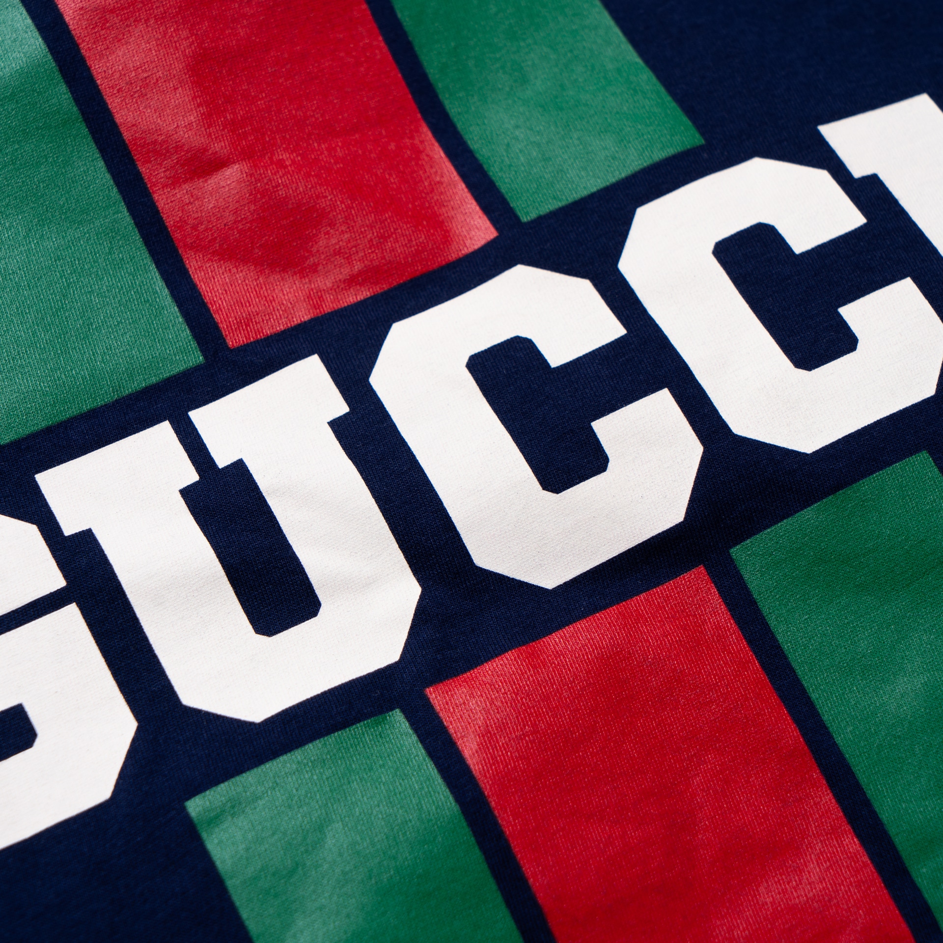 Gucci FW24 Logo Stripe Tee Navy — фото 2