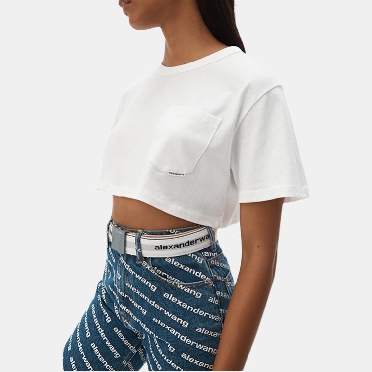 Alexander Wang Cropped T-Shirt White — фото 2