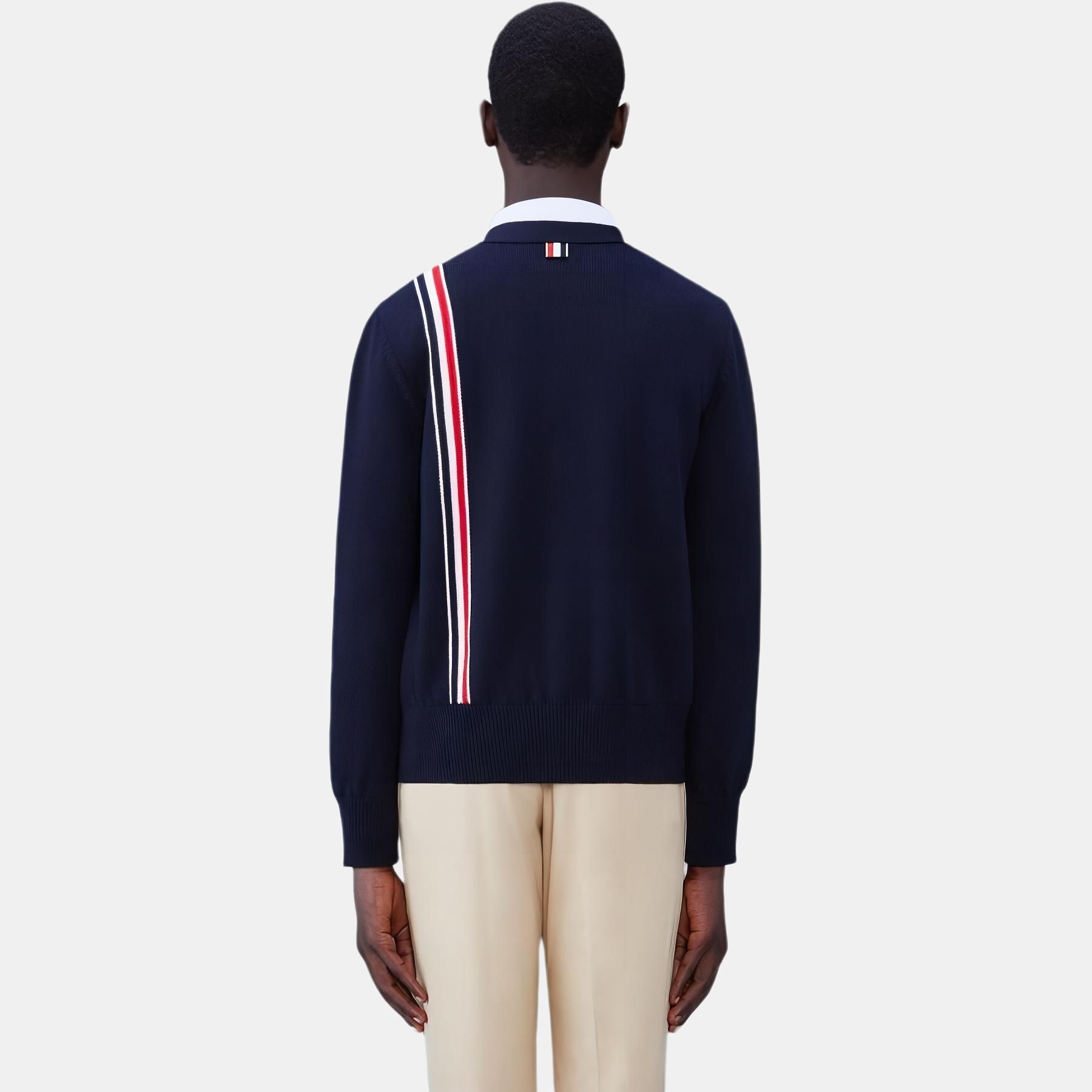 Thom Browne V-Neck Cardigan Blue — фото 5
