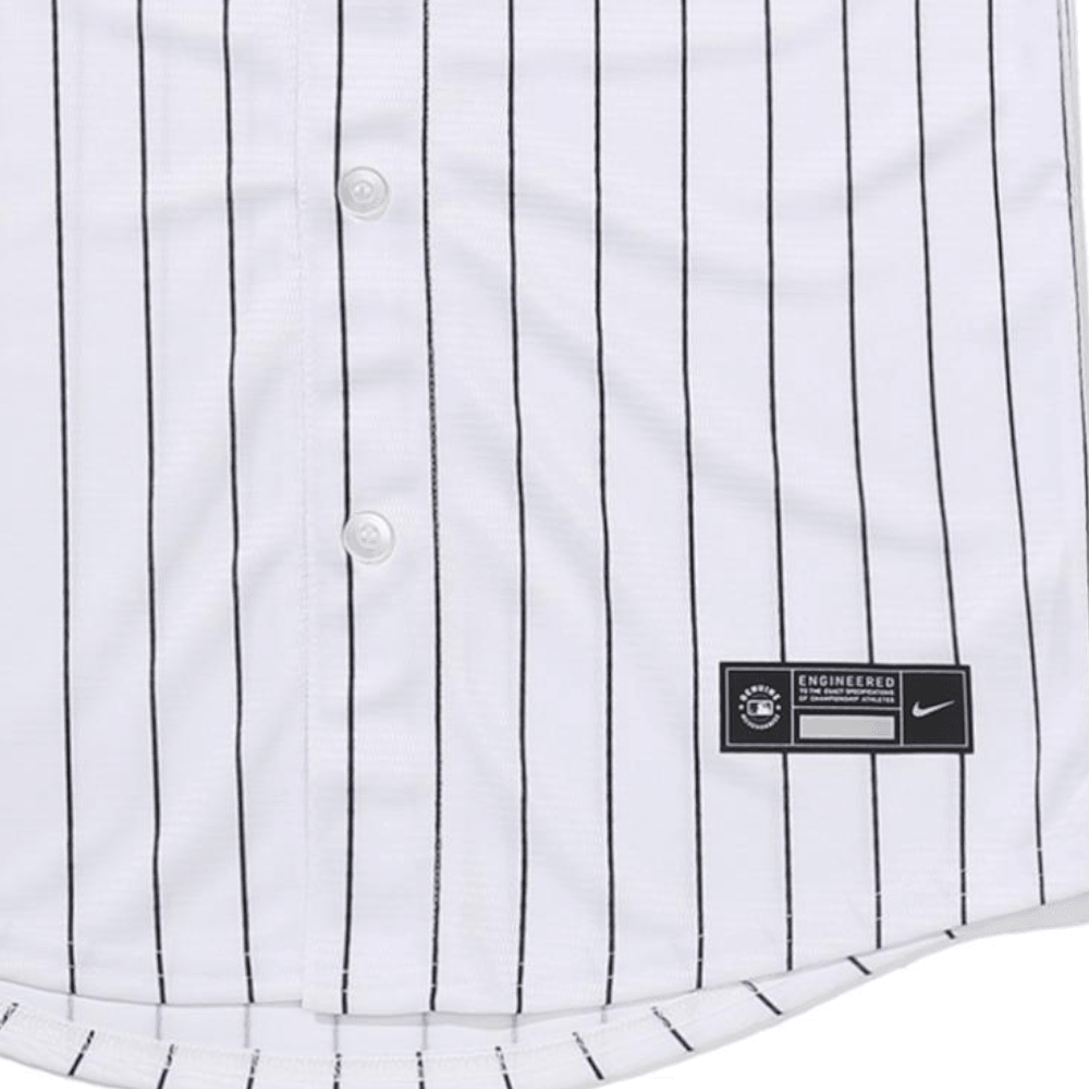 Nike New York Yankees Classic Stripe Black Label Shirt Kids Black White — фото 4